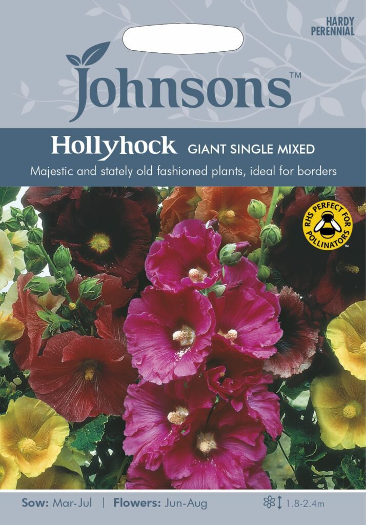 Johnsons Hollyhock Giant Single Mixed Seeds 5010931204137