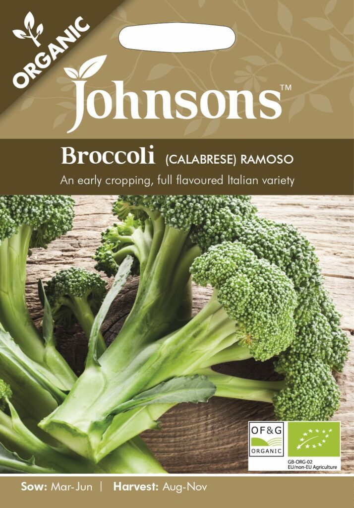 Johnsons Organic Broccoli Ramoso Seeds 5010931283668