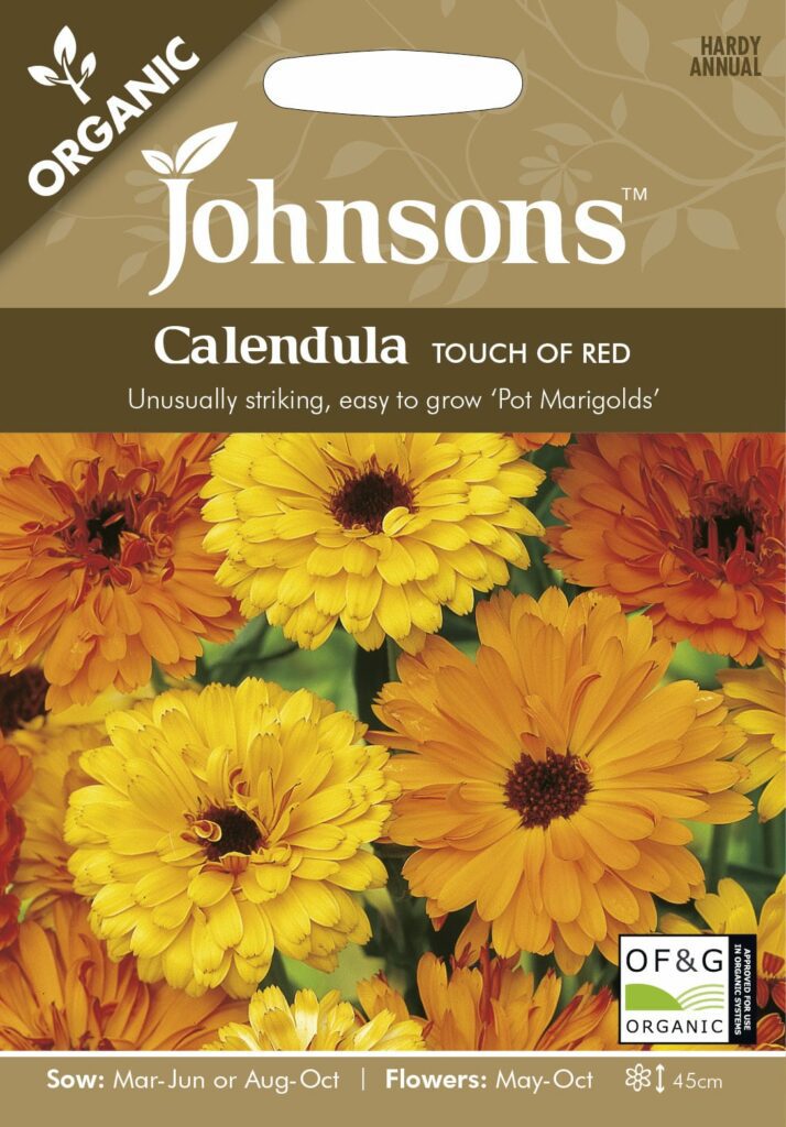 Johnsons Organic Calendula Touch Of Red Seeds 5010931328185