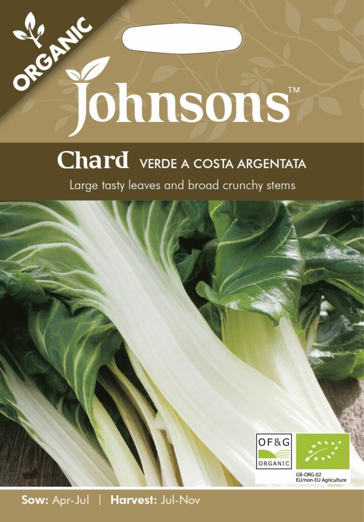 Johnsons Organic Chard Verde A Costa Argentata Seeds 5010931283705