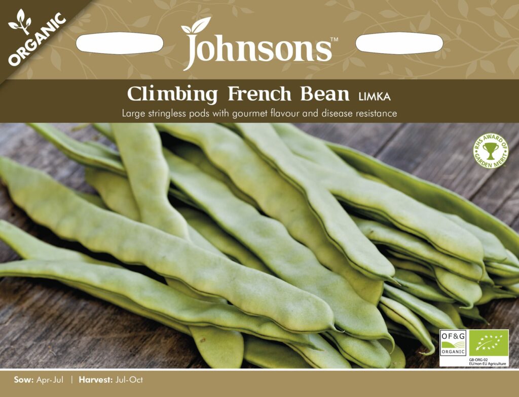 Johnsons Organic French Bean Limka Seeds 5010931283798