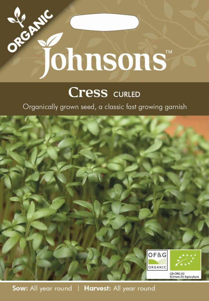 Johnsons Organic Cress Curled Seeds 5010931203741