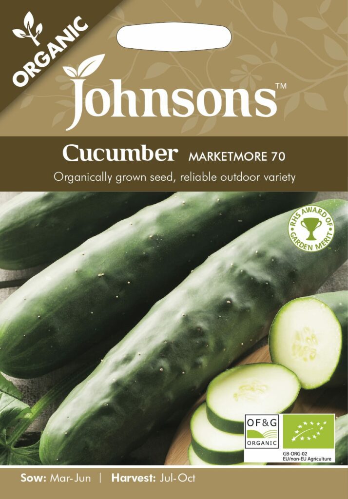 Johnsons Organic Cucumber Marketmore 70 Seeds 5010931254897