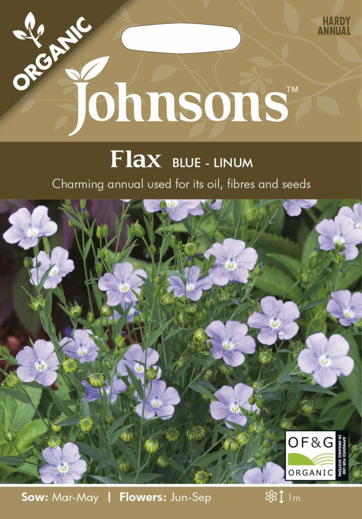 Johnsons Organic Flax Blue linum Seeds 5010931328284