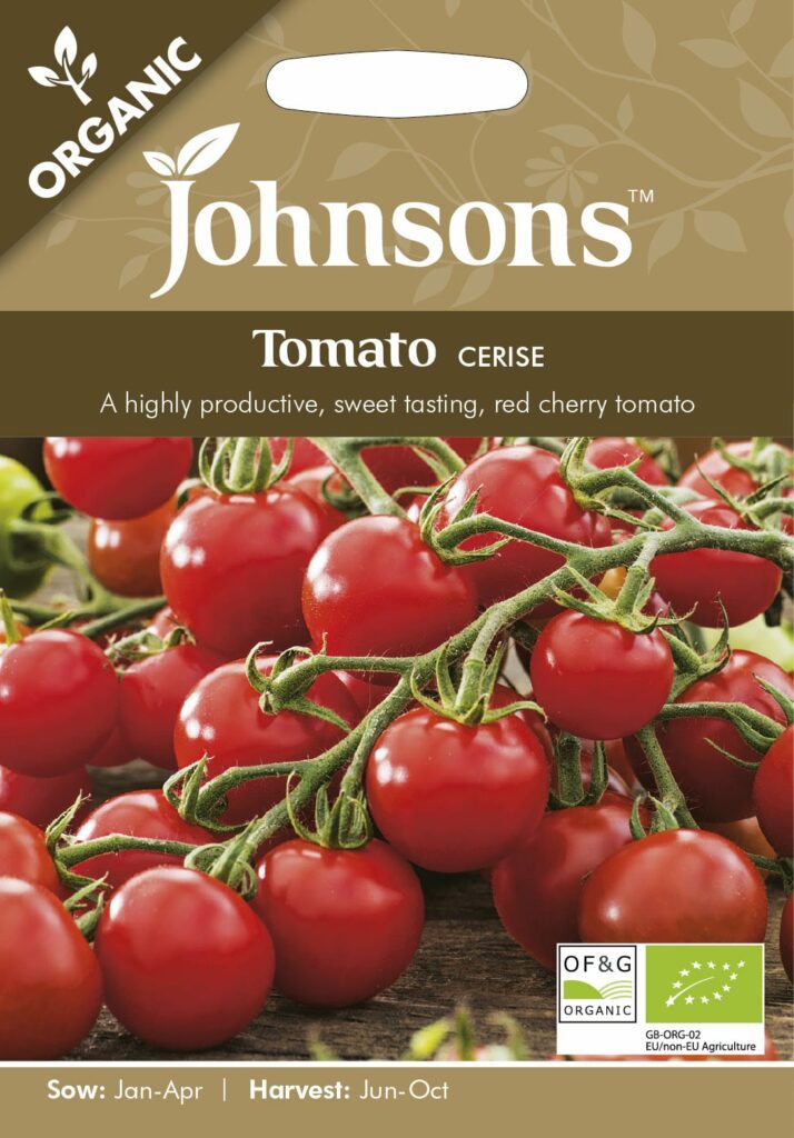 Johnsons Organic Tomato Cerise Seeds 5010931329489