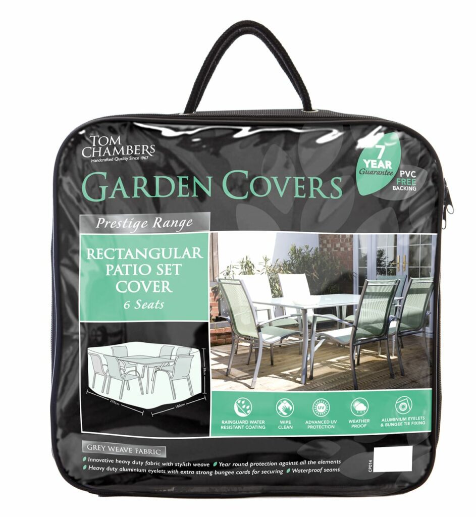 Rectangular Patio Set Cover – Prestige Grey – 6 Seat 5022506027911