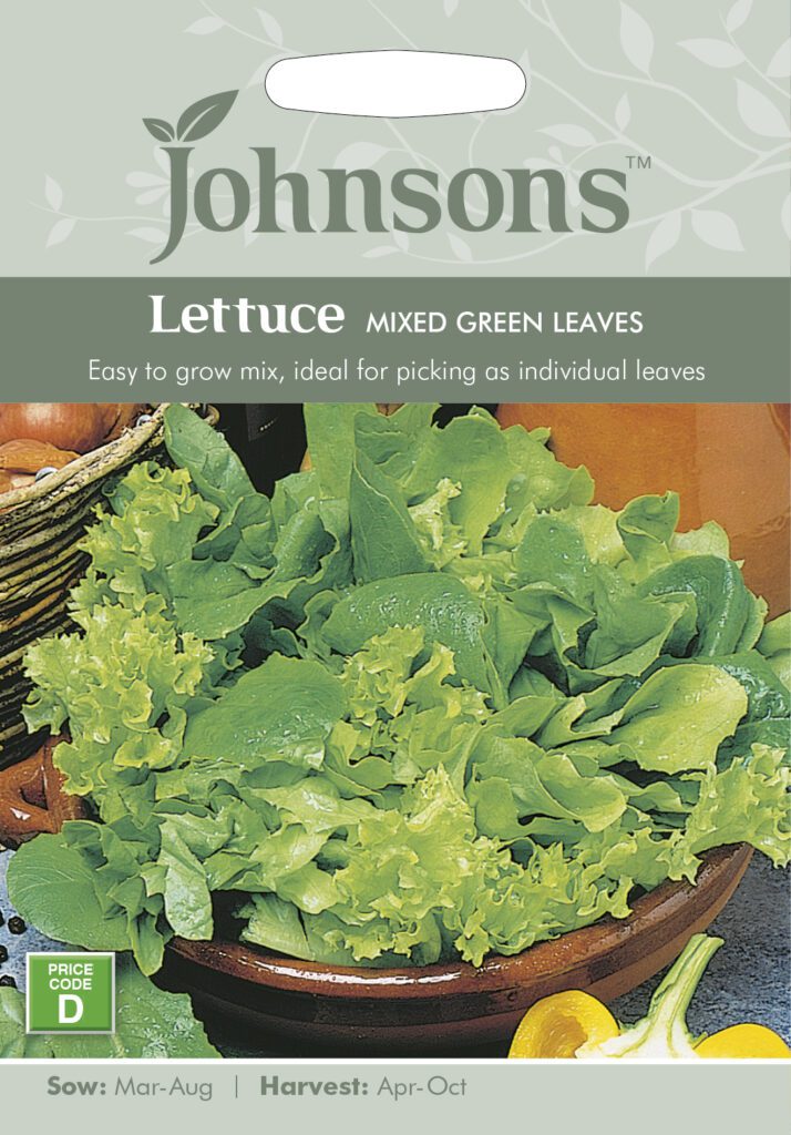 Johnsons Lettuce Mixed Green Leaves Seeds 5010931004997