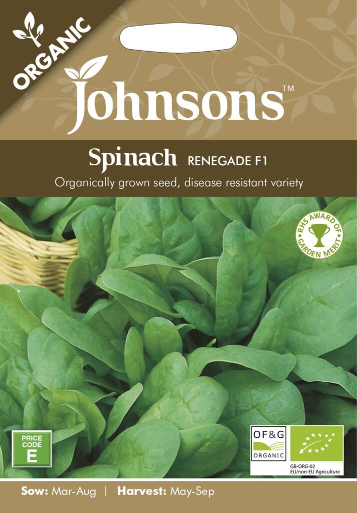 Johnsons Organic Spinach Renegade Seeds 5010931008216