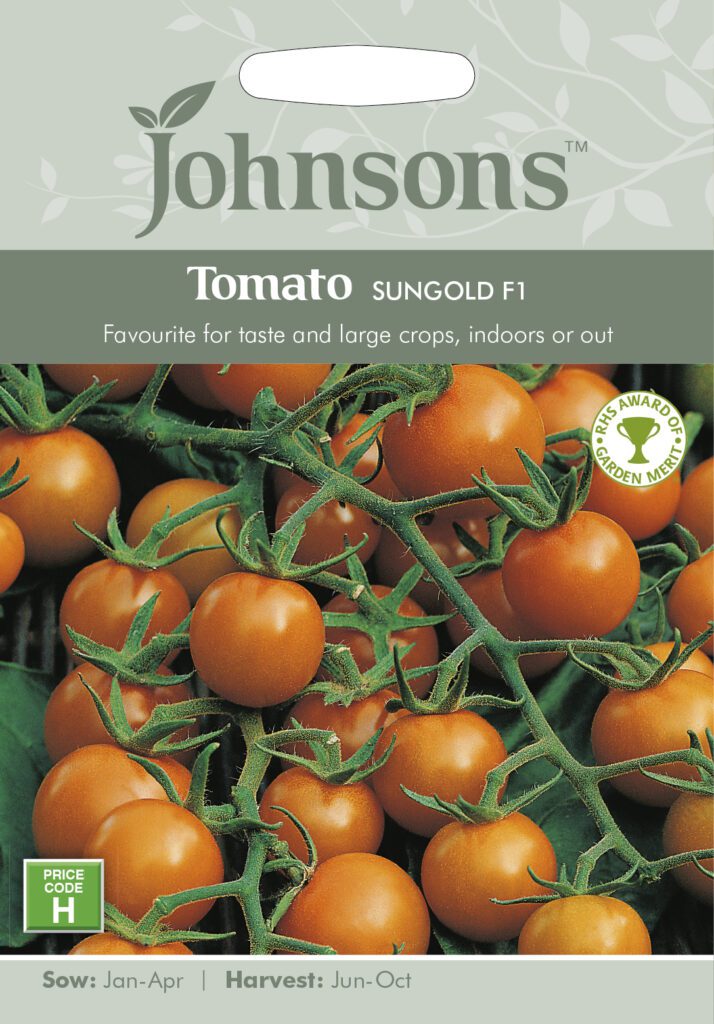 Johnsons Tomato Sungold F1 Seeds 5010931100590