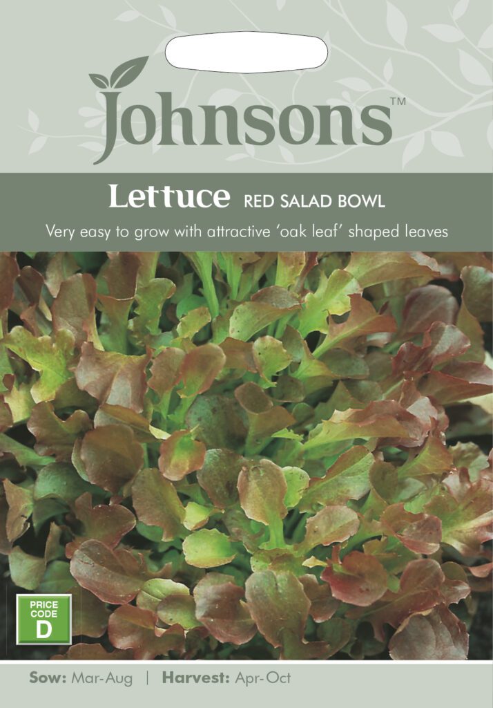 Johnsons Lettuce Red Salad Bowl Seeds 5010931100897