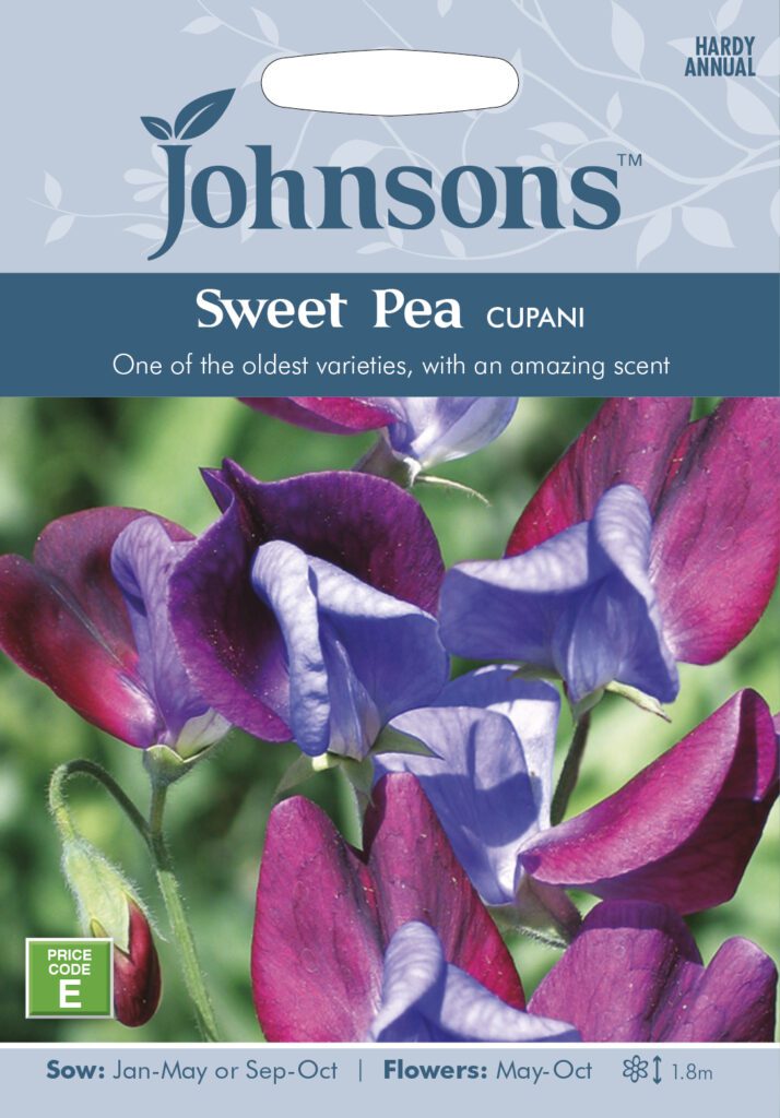 Johnsons Sweet Pea Cupani Seeds 5010931100989