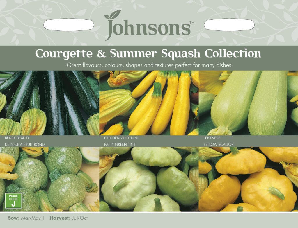 Johnsons Courgette & Summer Squash Collection Seeds 5010931101542