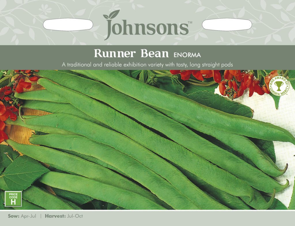 Johnsons Runner Bean Enorma Seeds 5010931101993