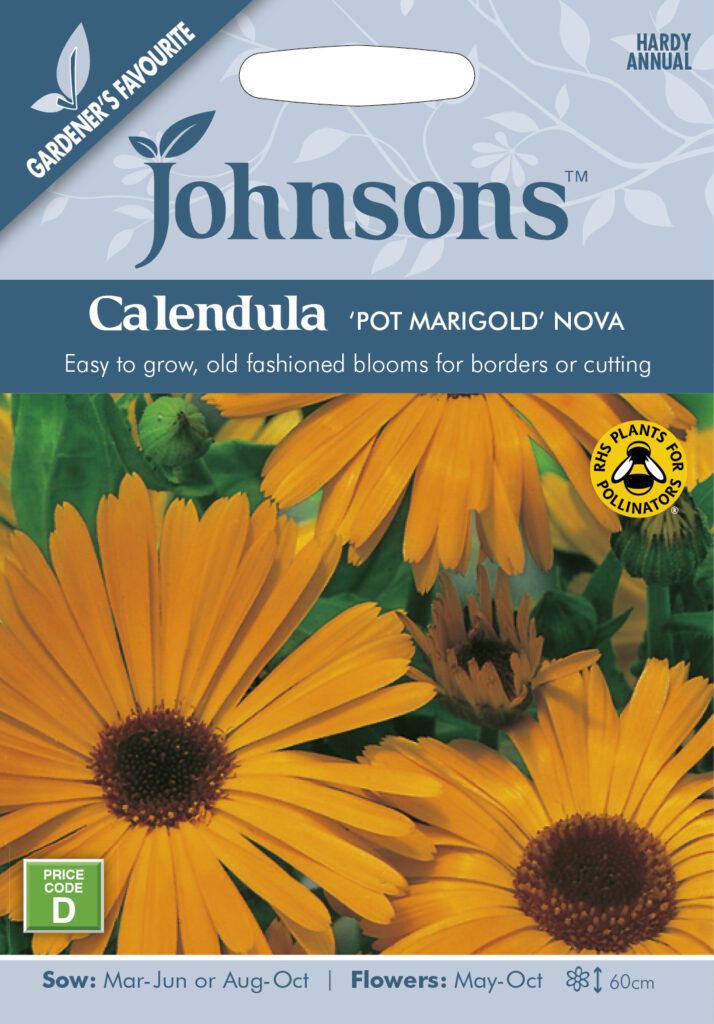 Johnsons Calendula Pot Marigold Nova Seeds 5010931102839