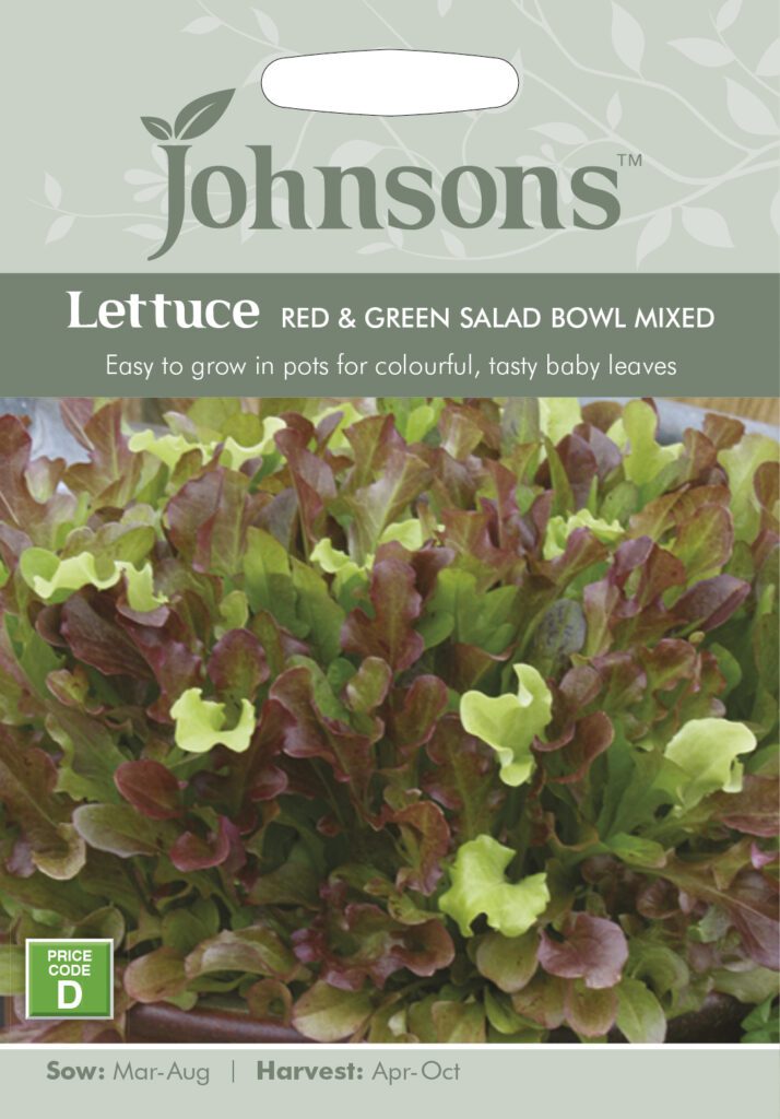 Johnsons Lettuce Red & Green Salad Bowl Mix Seeds 5010931107490