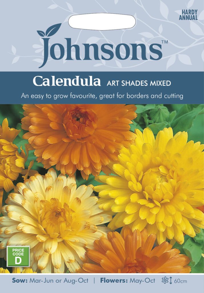 Johnsons Calendula Art Shades Mixed Seeds 5010931110759