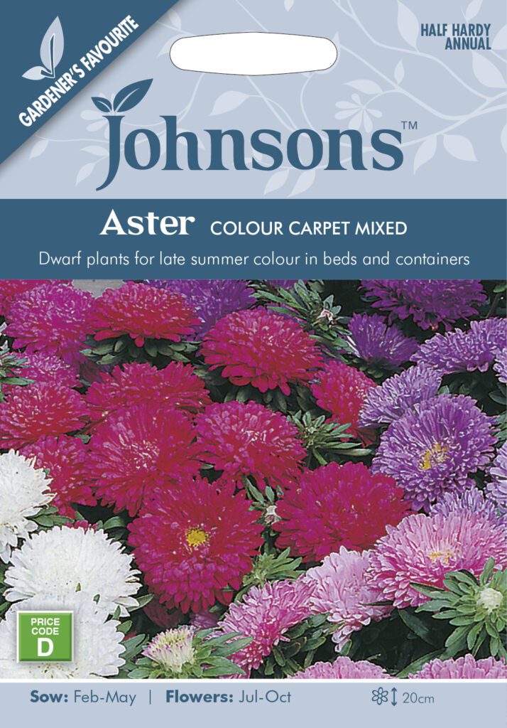 Johnsons Aster Colour Carpet Mixed Seeds 5010931110865