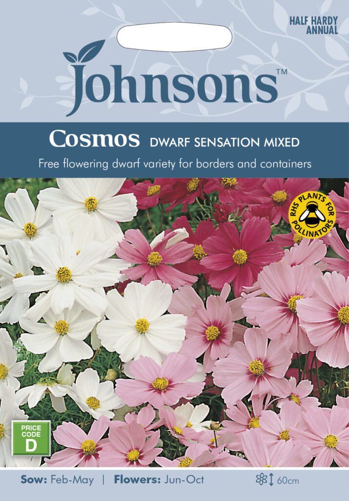 Johnsons Cosmos Dwarf Sensation Mixed Seeds 5010931111299