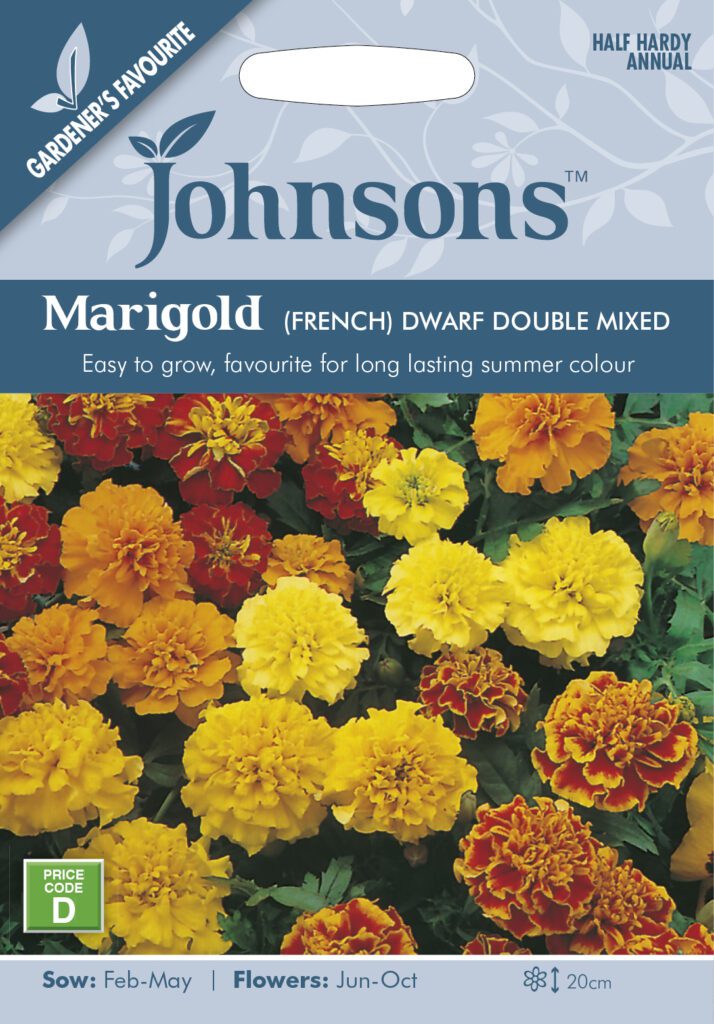 Johnsons Marigold Dwarf Double Mixed Seeds 5010931112753