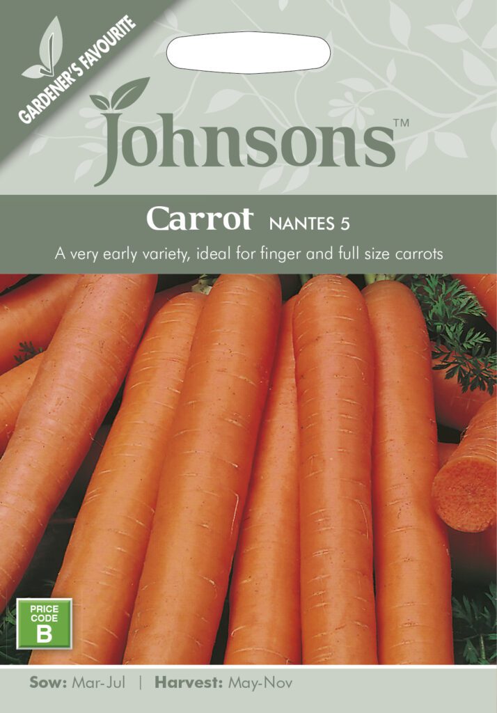 Johnsons Carrot Nantes Seeds 5010931140848