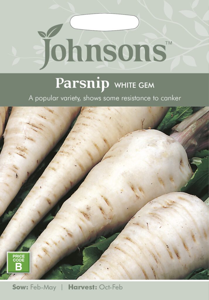 Johnsons Parsnip White Gem Seeds 5010931147588