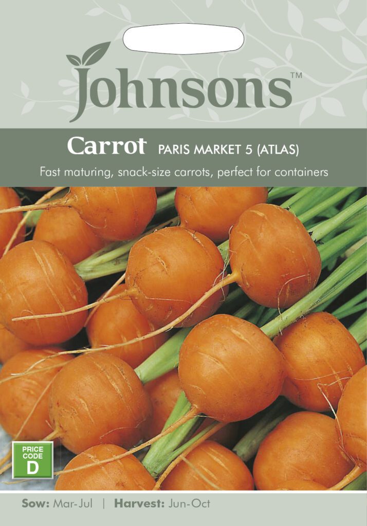 Johnsons Carrot Paris Market (Atlas) Seeds 5010931170173