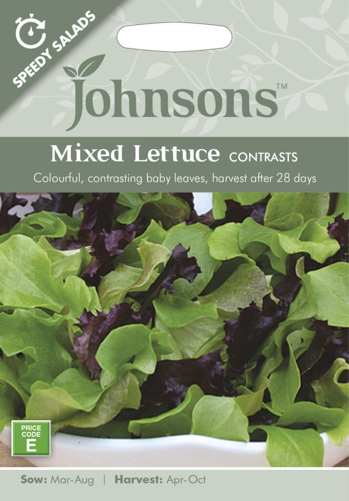 Johnsons Lettuce Mixed Contrasts Seeds 5010931170289