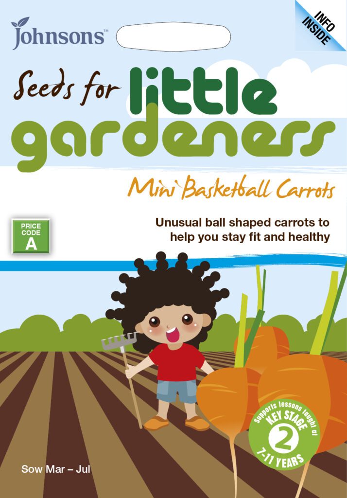 Little Gardeners Carrot Mini Basketball Seeds 5010931193455