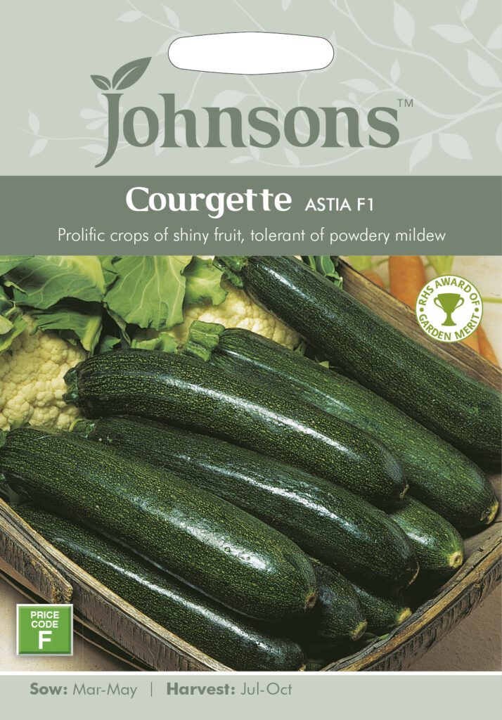 Johnsons Courgette Astia Seeds 5010931202898