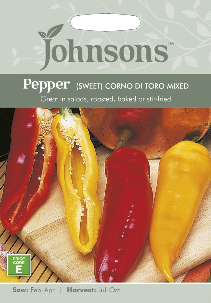 Johnsons Pepper Corno Di Toro Mixed Seeds 5010931203611