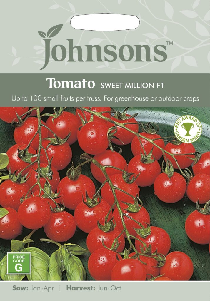 Johnsons Tomato Sweet Million F1 Seeds 5010931204472