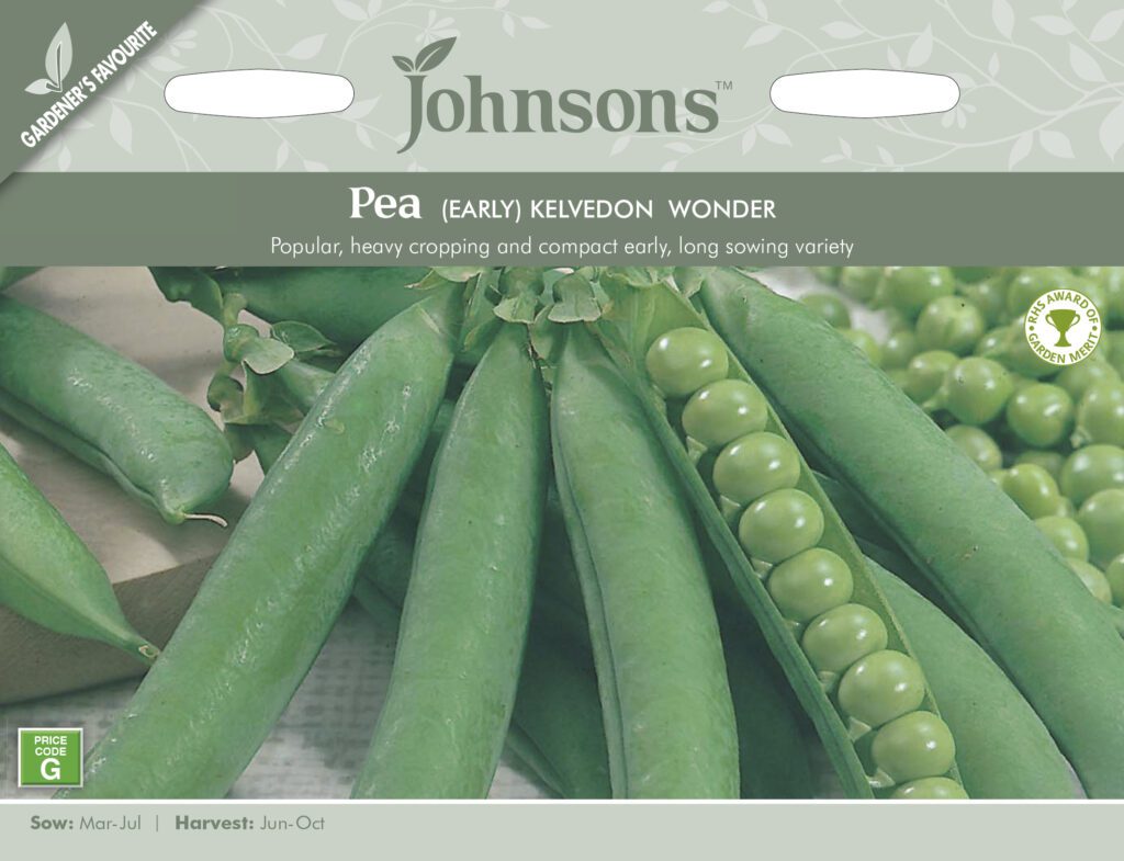 Johnsons Pea Kelvedon Wonder Seeds 5010931210602