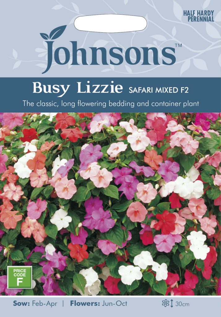 Johnsons Busy Lizzie Safari Mixed F2 Seeds 5010931220762