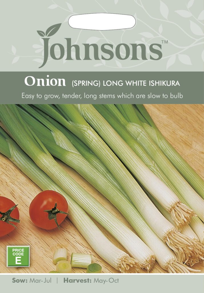 Johnsons Spring Onion Long White Ishikura Seeds 5010931231867