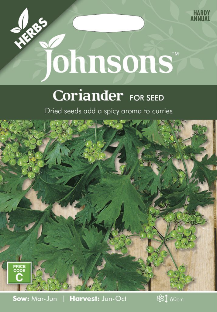 Johnsons Coriander For Seed Seeds 5010931236039