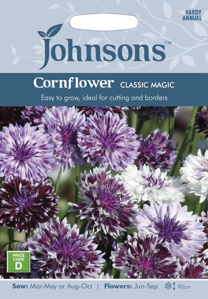 Johnsons Cornflower Cornflower Classic Magic Seeds 5010931283583