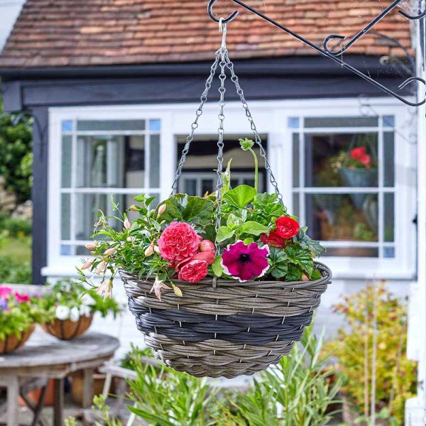 Faux Rattan Hanging Basket Firenze 5050642049832