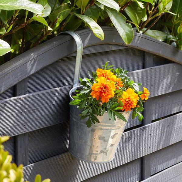 Fence & Balcony Hanging Pot Galvanised Steel 00458703