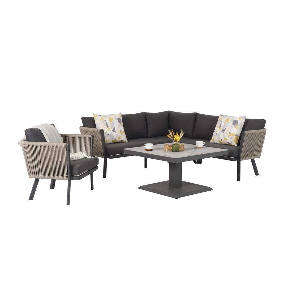 5056771098215 1 Amalfi Corner Dining Set With Armchair