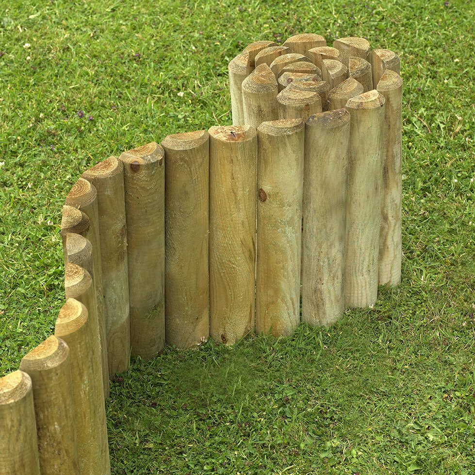 Forest Garden Lawn Edging Log Roll 5013053183441