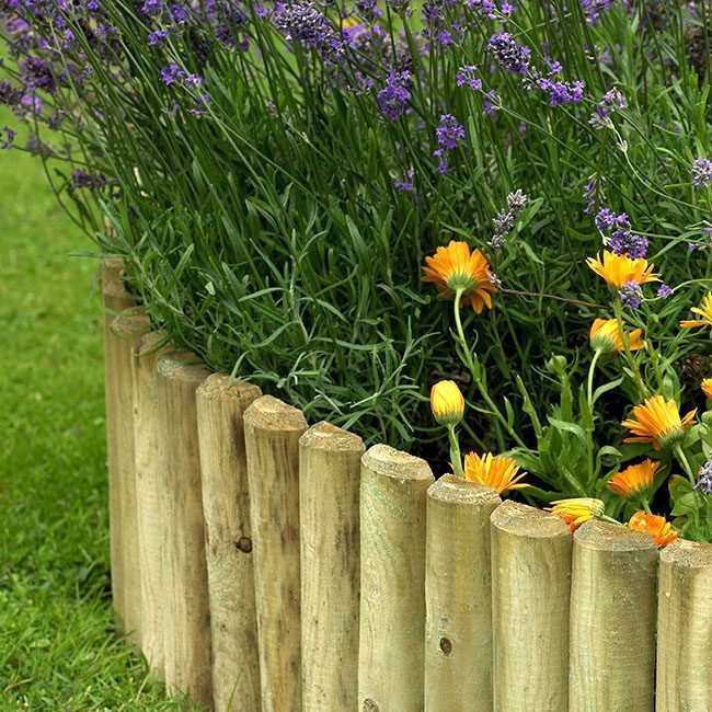 Forest Garden Lawn Edging Log Roll 5013053183434