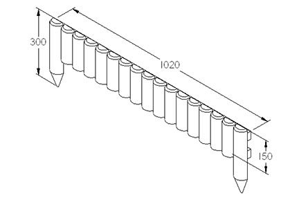 Forest Garden Lawn Edging Log Section 5018358590376