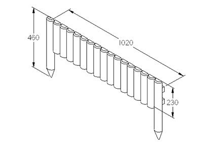 Forest Garden Lawn Edging Log Section 5018358590376