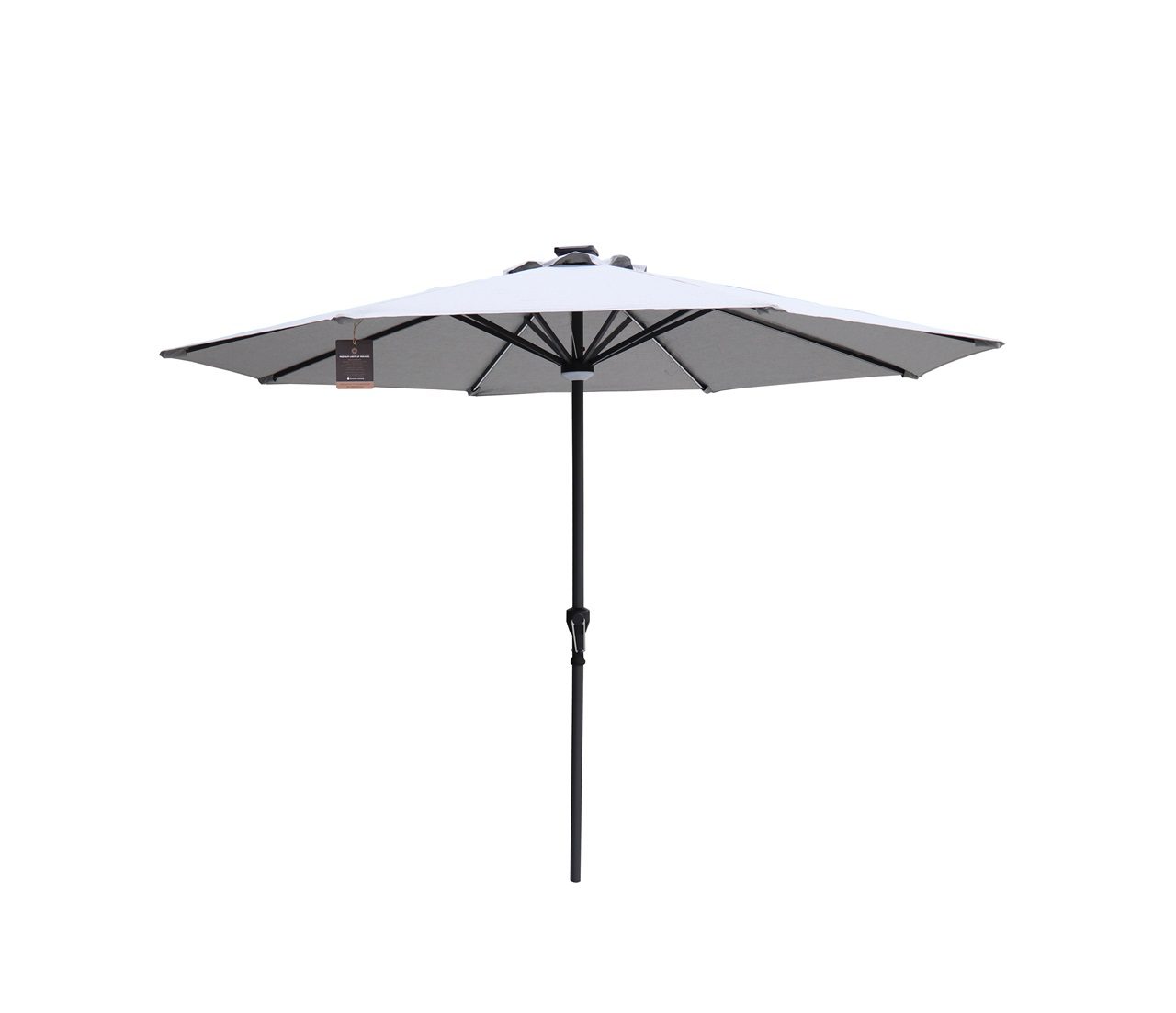 00383627 1 Led Solar Power Parasol Ash Grey 3M