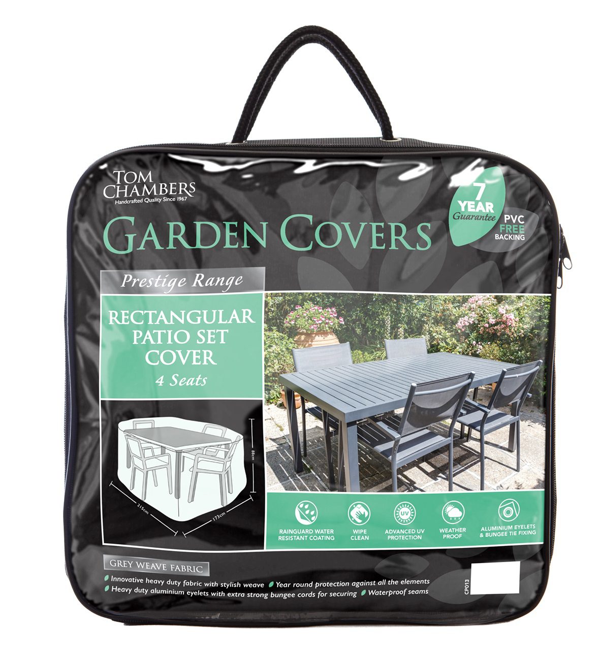 5022506027904 1 CP013 Rectangular Patio Set Cover 4 Seats