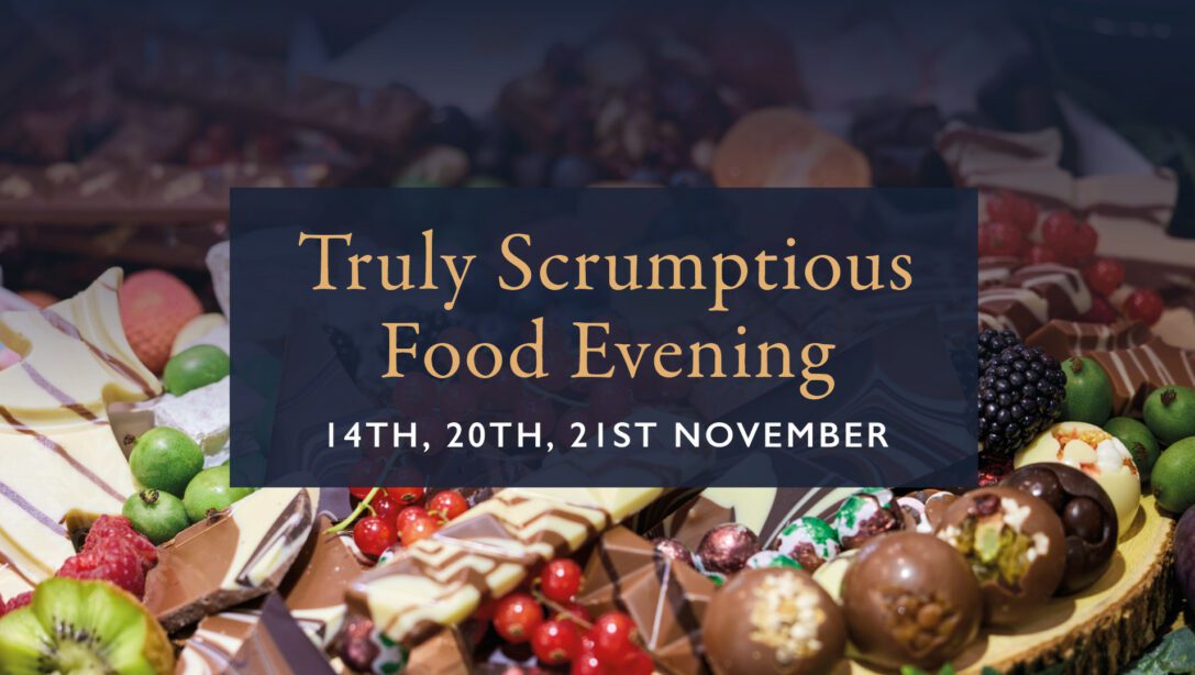 Truly Scrumptious Food Evening Banner 2024