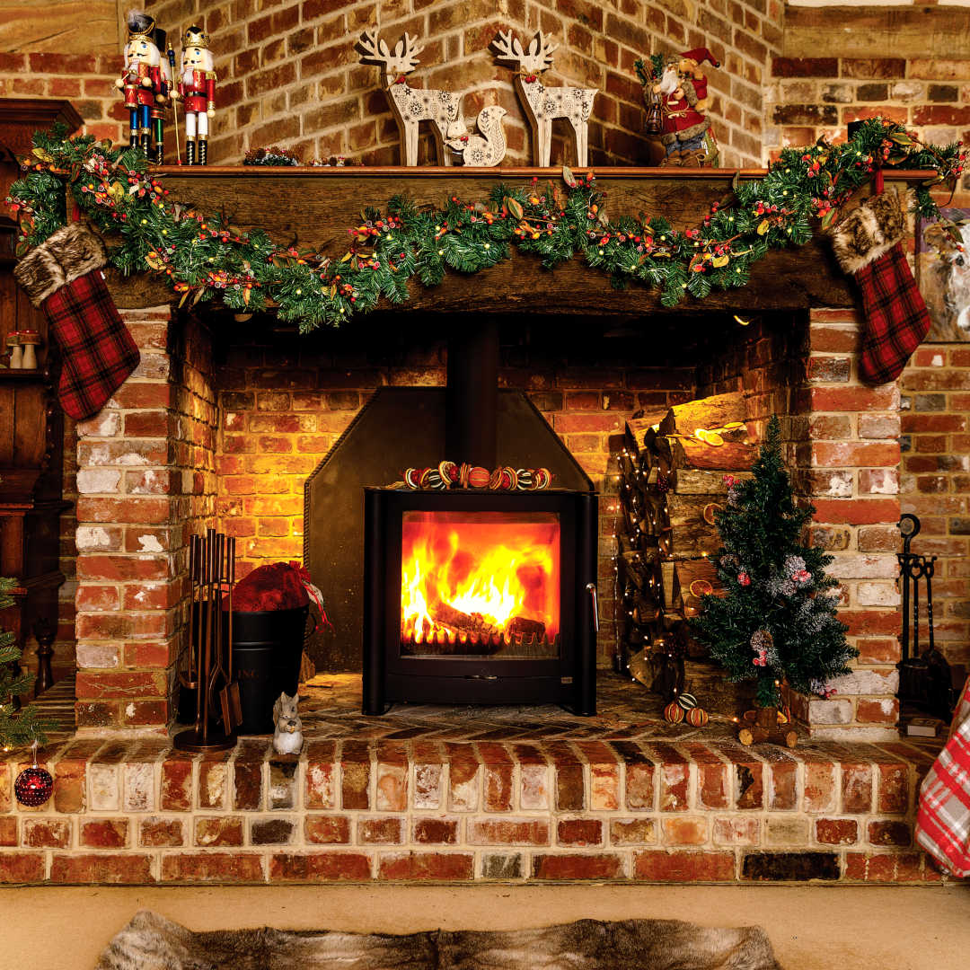 christmas fireplace garland