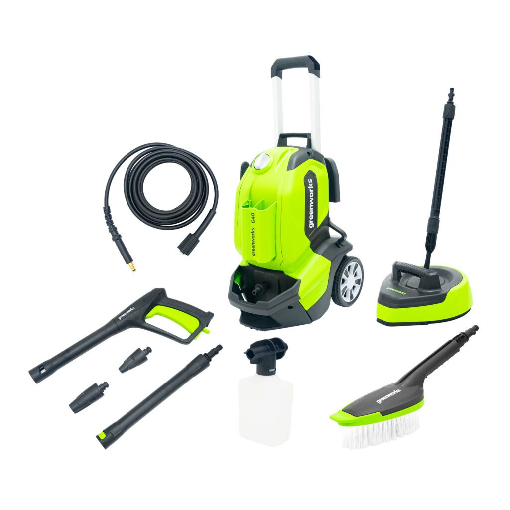 Greenworks G4 Pressure washer with Patio head & Brush 6952909069289